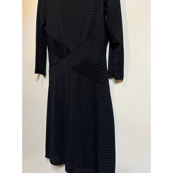 Sami & Dani Classic Black Sheer Stretch Sheath Cocktail Dress Sz 12 Size Medium - Picture 4 of 9